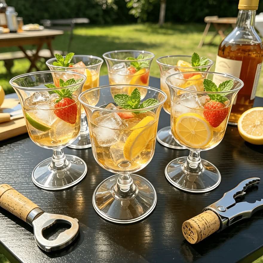 Reusable Outdoor Wine Glass Set for Stylish Beverage Serving | ribuella