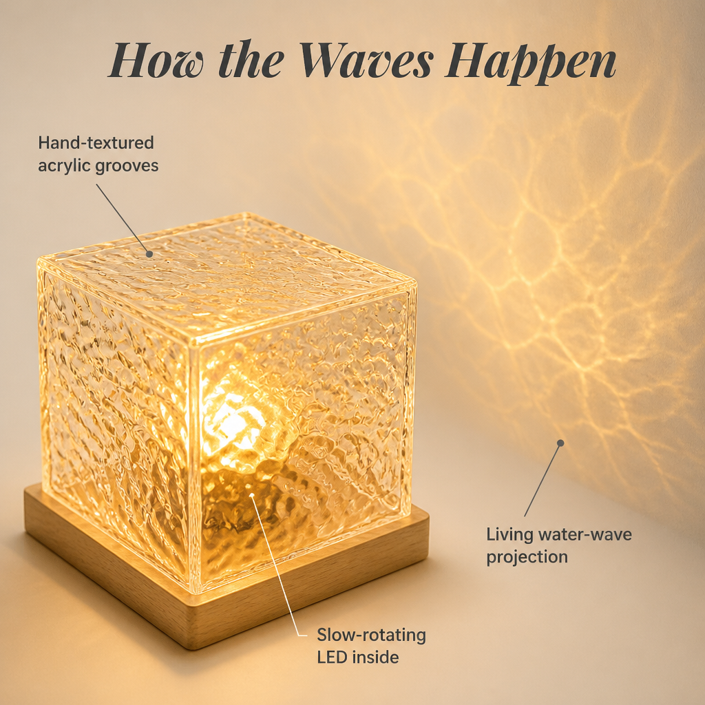 SereniWave - أحيطي مساحتك بضوء لطيف يشبه أمواج الماء المتهادية | ribuella