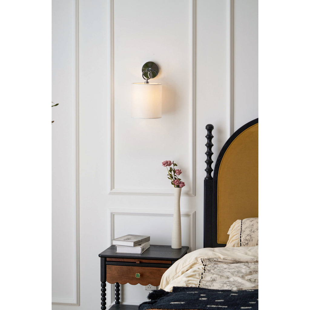 Full Circle Wall Sconce, Sculptural Ring Shade, Soft Ambient Lighting