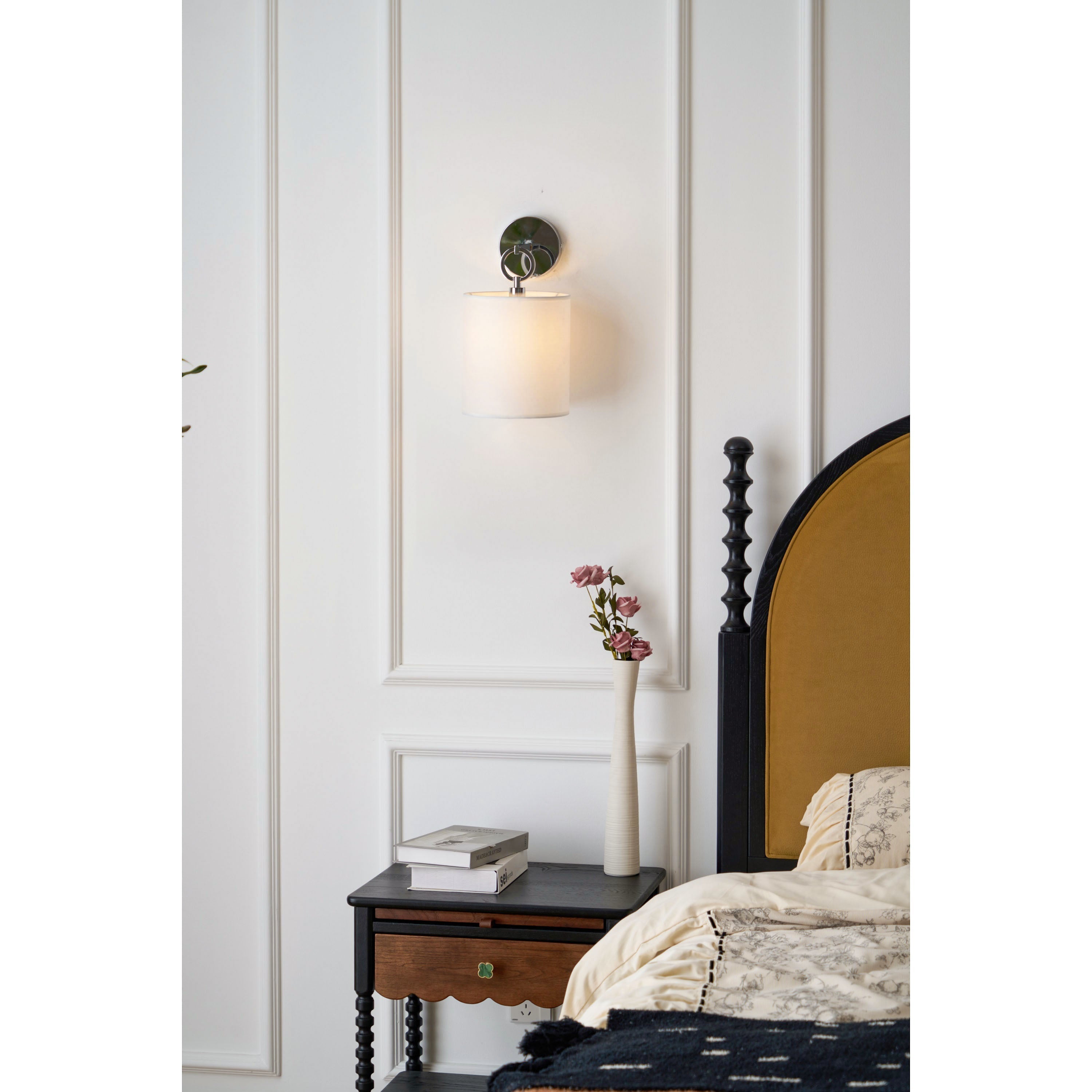 Full Circle Wall Sconce, Sculptural Ring Shade, Soft Ambient Lighting