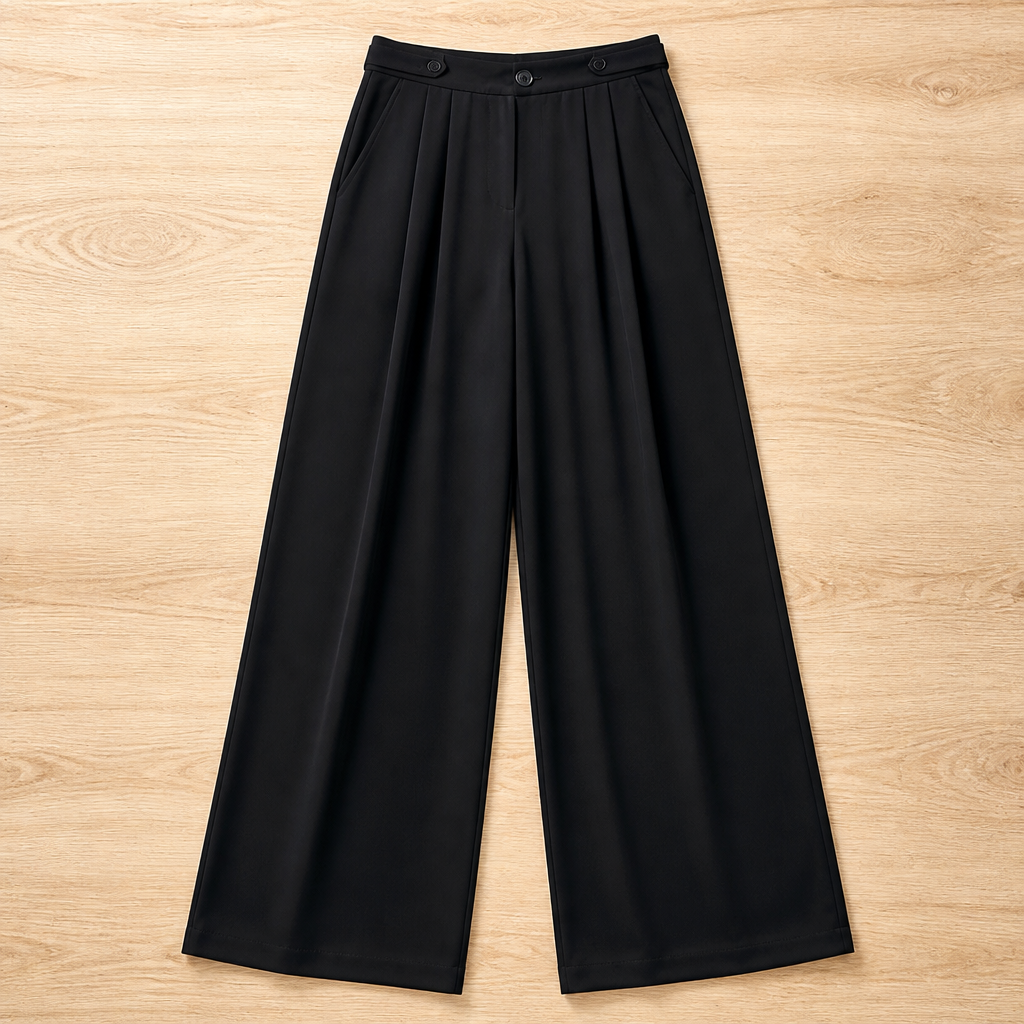 VelaCurve – High-Waist Wide-Leg Plus Size Pants with Wrinkle-Free Stretch | ribuella