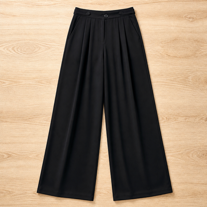 VelaCurve – High-Waist Wide-Leg Plus Size Pants with Wrinkle-Free Stretch | ribuella