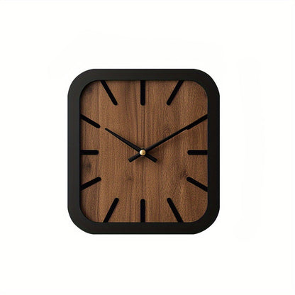 TimberCraft - Artisan Square Wooden Clock with Battery Operation | ribuella