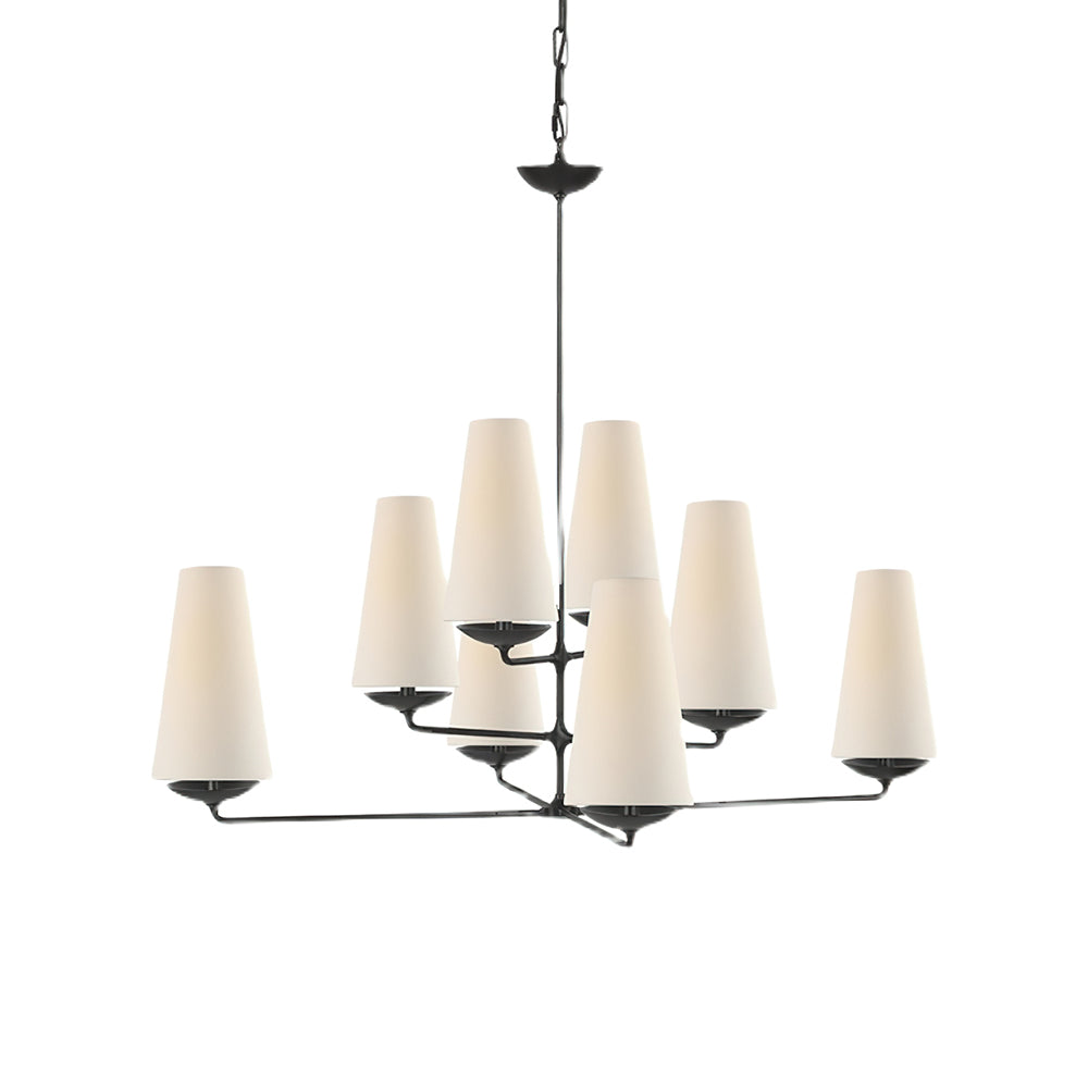 Fontaine Vertical Chandelier Tall Tiered Suspension Ceiling Light