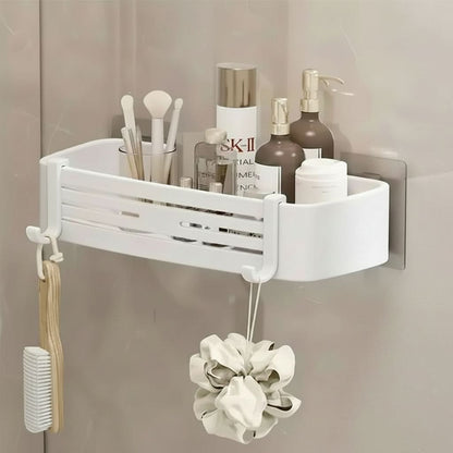 Self-Adhesive Aluminum Shelf Organizer for Bathroom Storage | ribuella