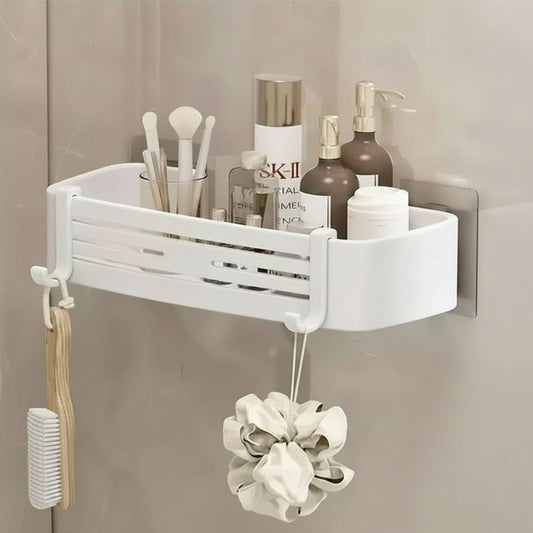 Self-Adhesive Aluminum Shelf Organizer for Bathroom Storage | ribuella