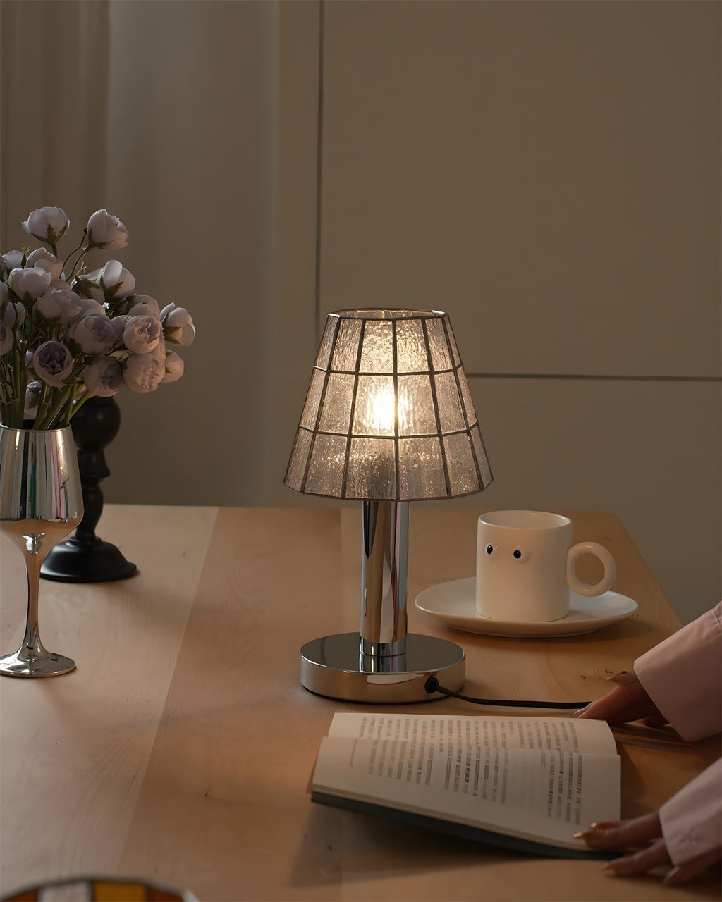Fun Guy 726 Table Lamp, Conical Geometric Shade Decorative Lighting