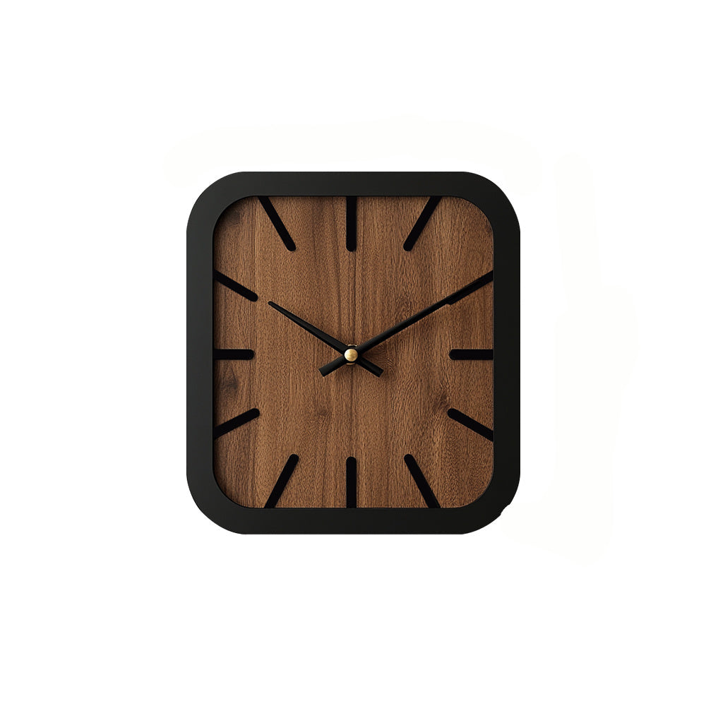 TimberCraft - Artisan Square Wooden Clock with Battery Operation | ribuella