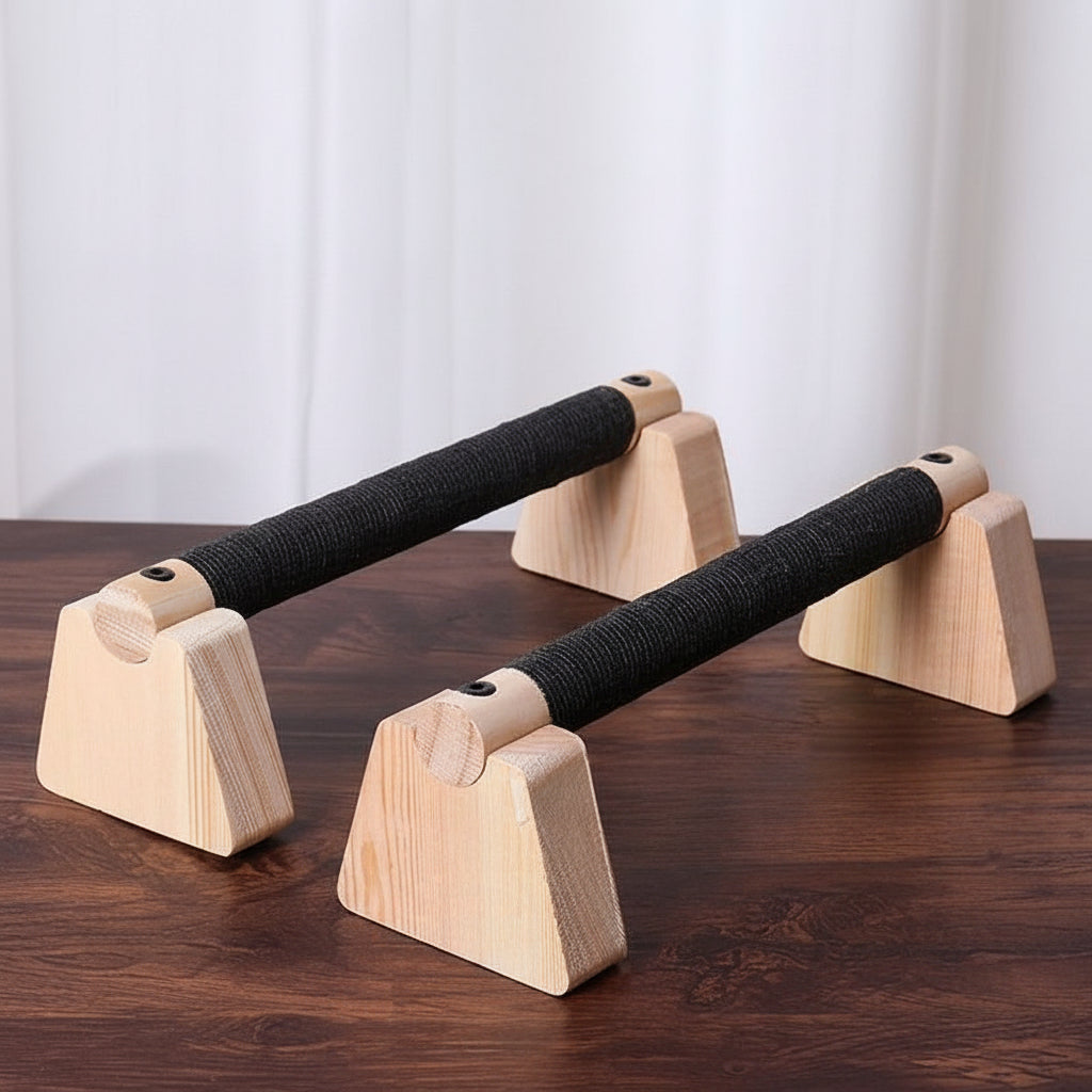 Sturdy Wood Push-Up Bars for Effective Home Workouts | ribuella
