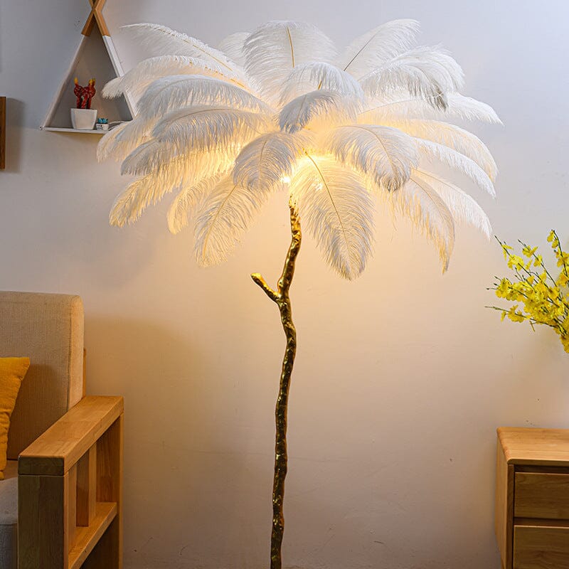 Lampadaire AuraFeather de luxe — design contemporain texturé