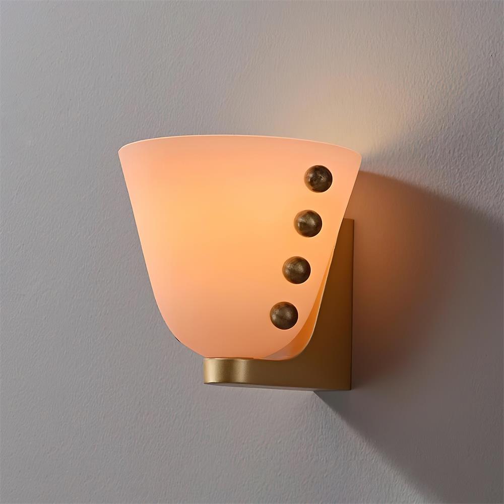 Gemma Asymmetrical Layered Shade Wall Lamp Sculptural Profile