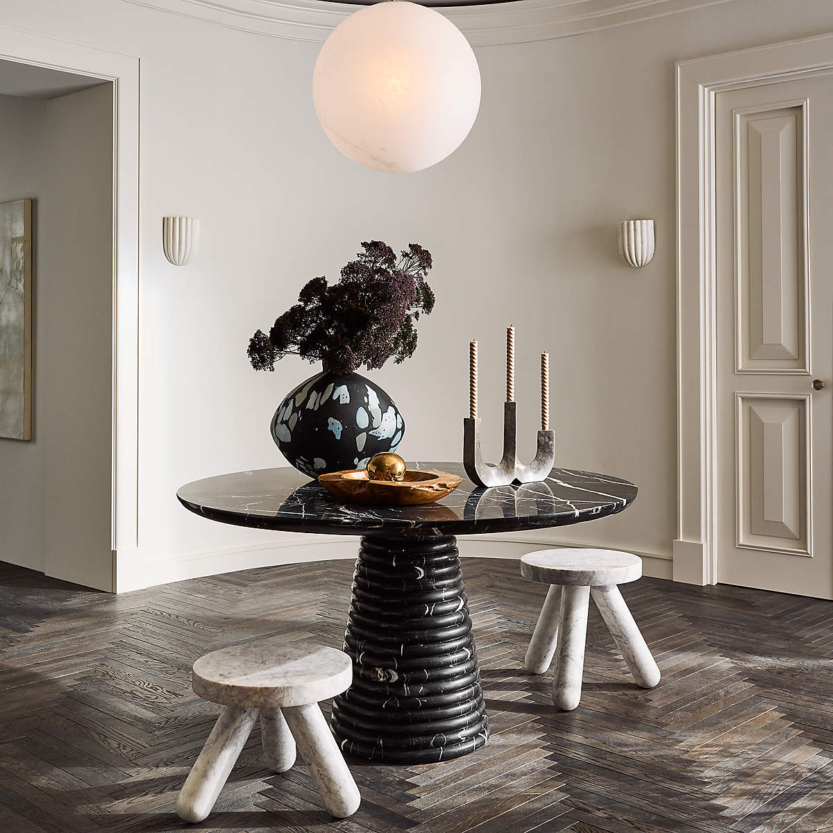 Fluted Glass Wall Lamp - Vertical Ribbed Shade, Warm Ambient Glow