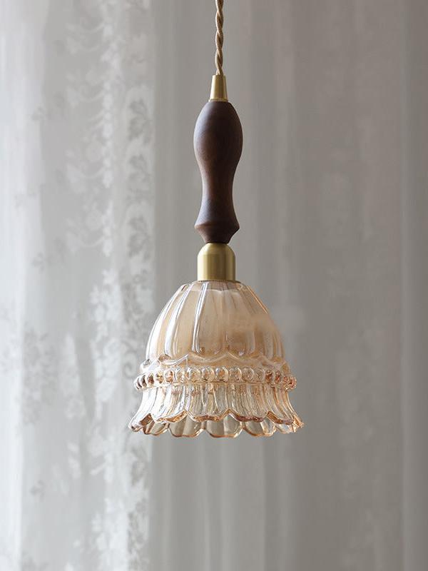 Glass Jellyfish Pendant Light M38, French Pastoral, Compact