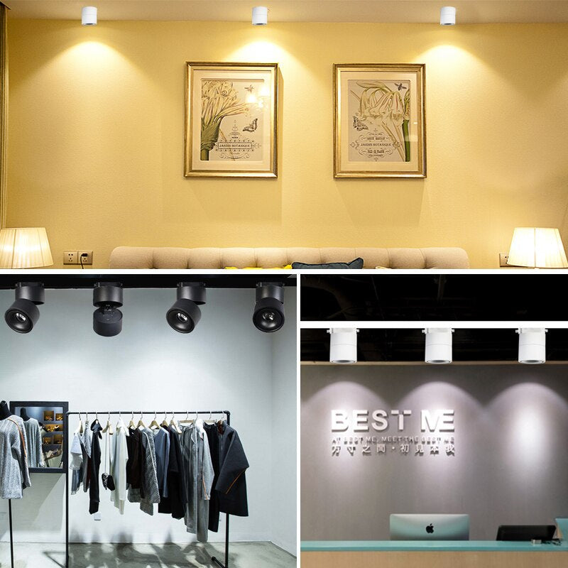 Foco LED giratorio de techo – Giro de 350°, luz blanca cálida | ribuella