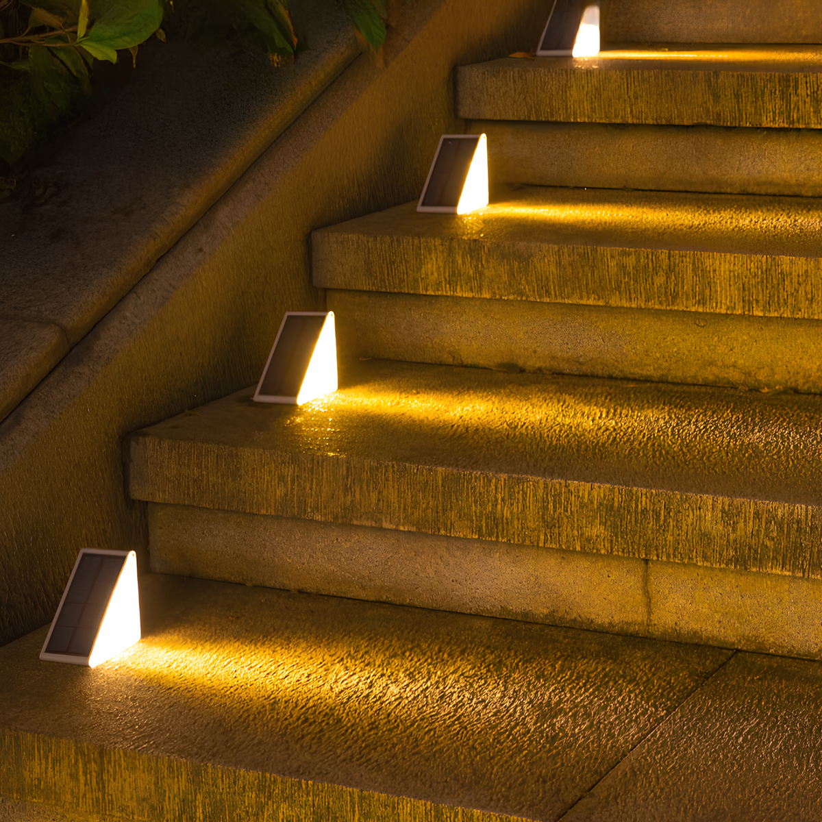 Solar Outdoor Step Lights Waterproof Durable Ambient Glow