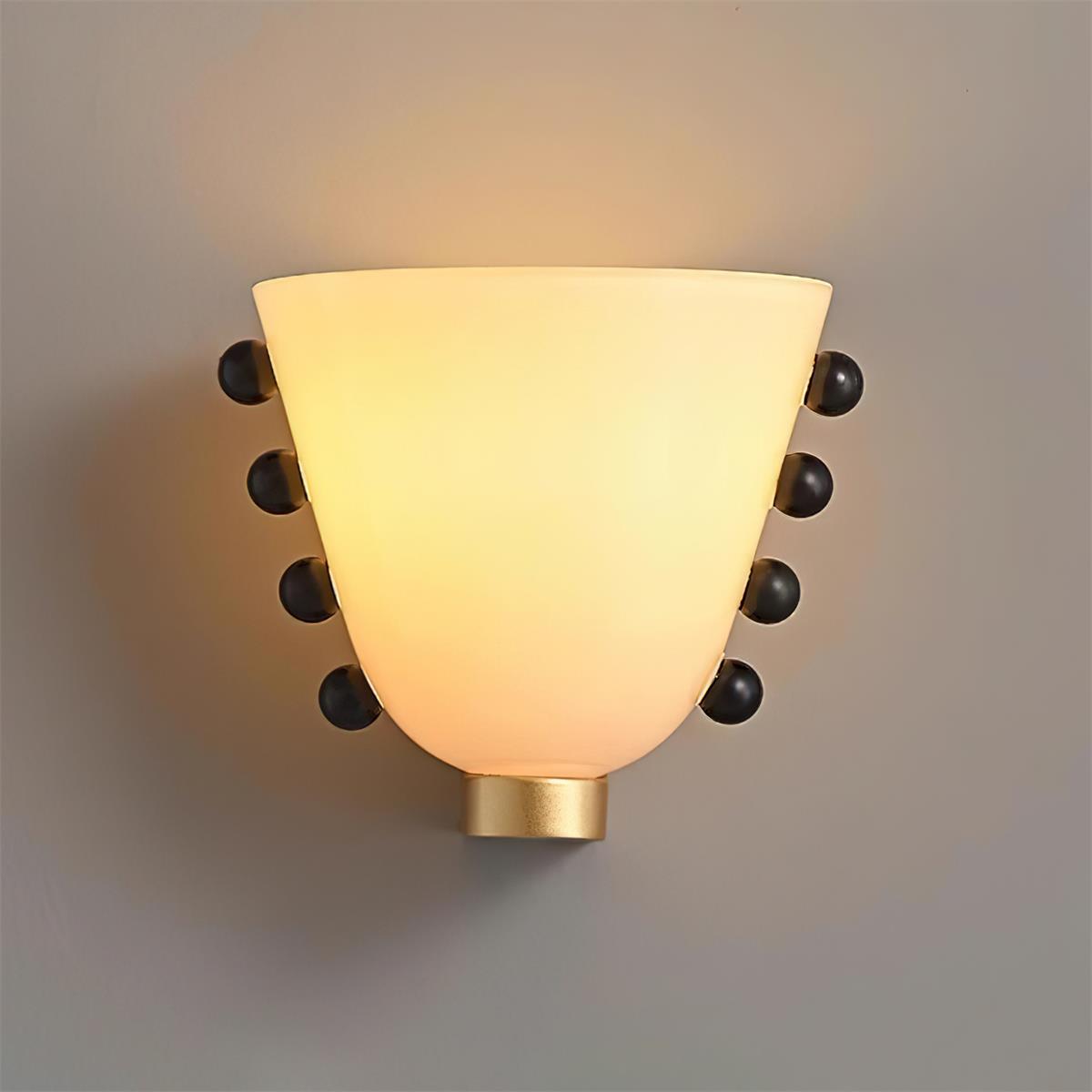 Gemma Asymmetrical Layered Shade Wall Lamp Sculptural Profile