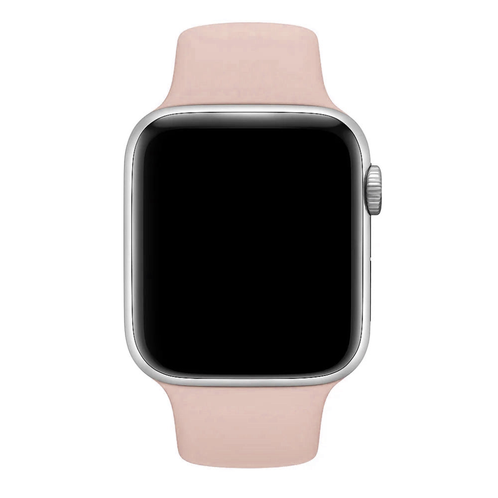 Bracelet de remplacement en silicone rose tendre pour Apple Watch
