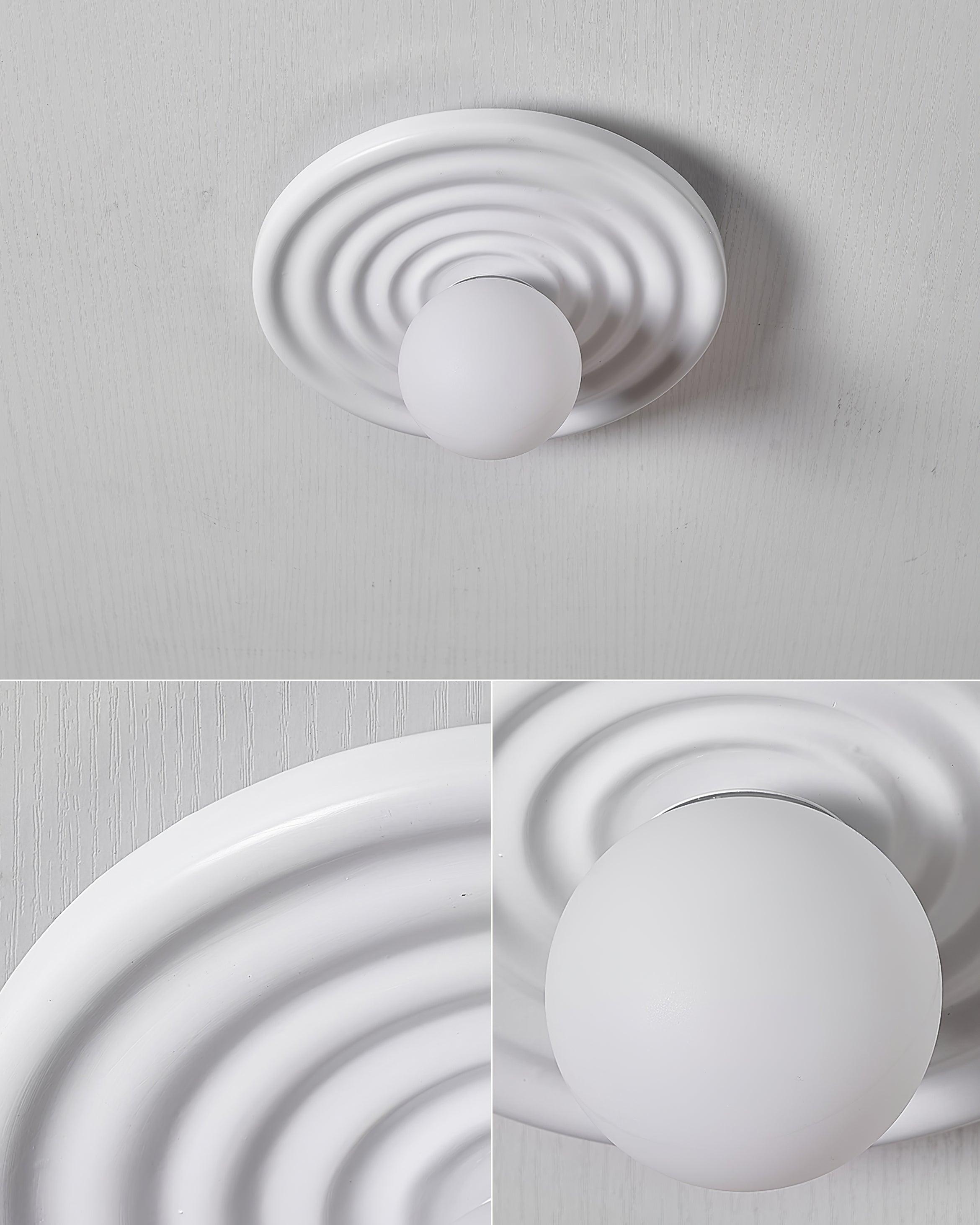 Francie Ceiling Light, Circular Disc Shape, Wabi Sabi Details, Warm Ambient Glow