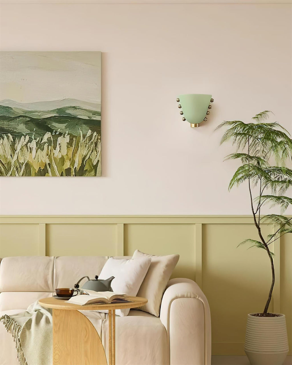 Gemma Asymmetrical Layered Shade Wall Lamp Sculptural Profile