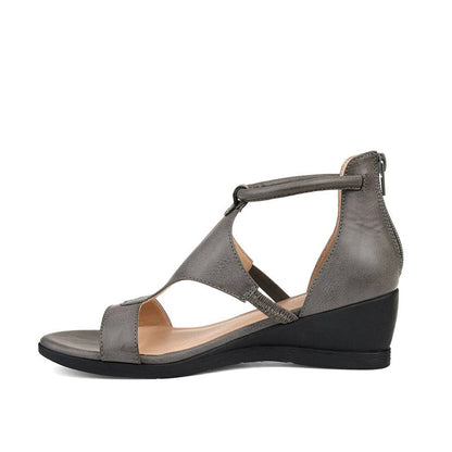 Strappy Wedge Sandals with Comfortable Footbed | ribuella