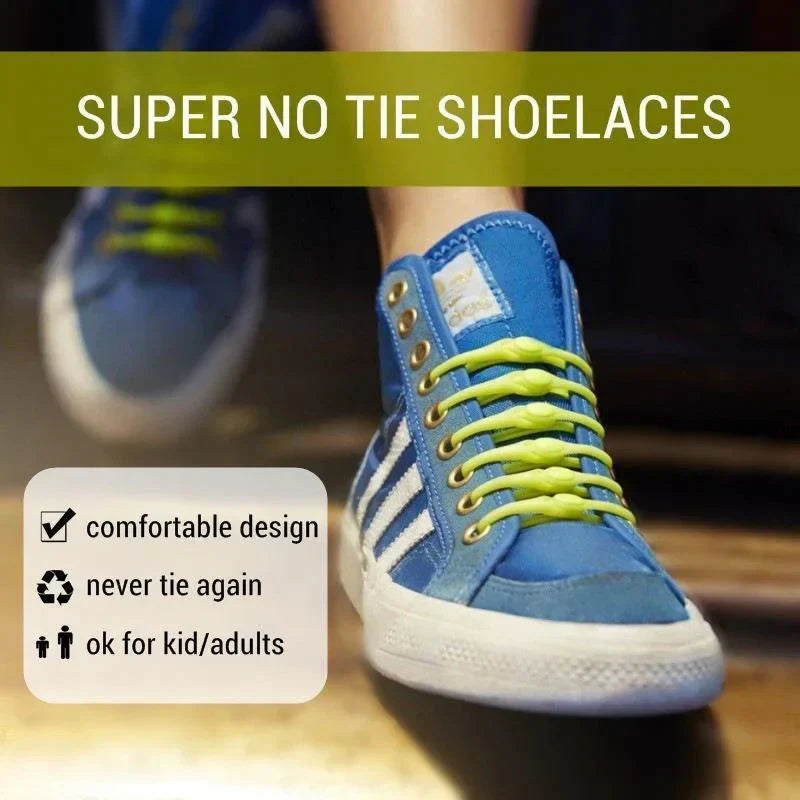 Set de 12 cordones elásticos de silicona sin necesidad de atarlos | ribuella