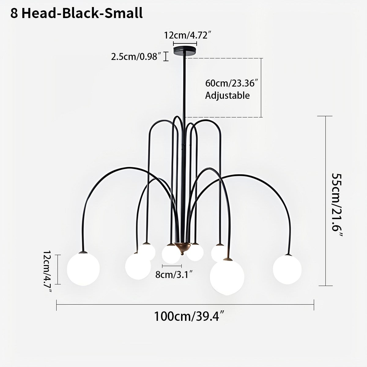 Avi modern taklampa i glas med två lager