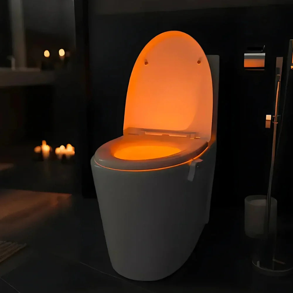 Smart LED-natlampe med bevægelsesaktivering, automatisk toiletsensor og belysning
