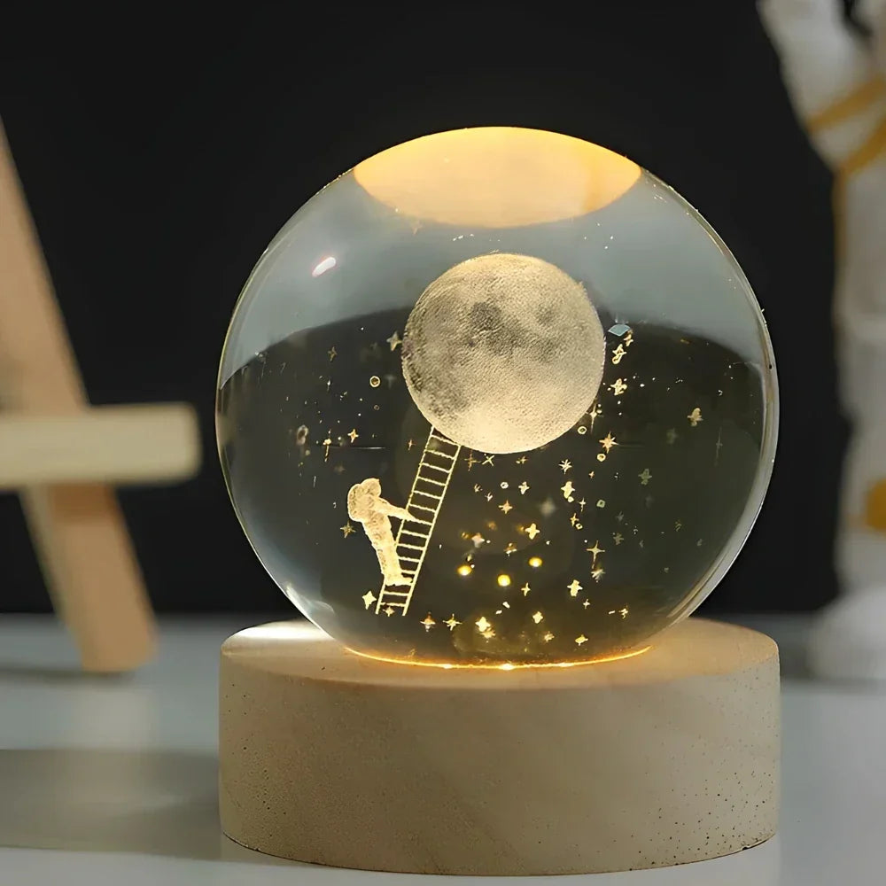 USB-betriebene LED-Nachtleuchte, 3D-Himmelskörper-Globus