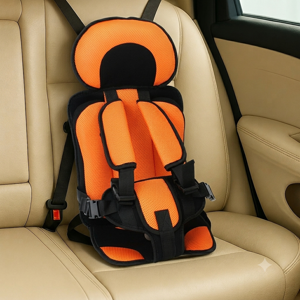 Rehausseur de voyage compact et portable pour enfants, ceinture de sécurité réglable