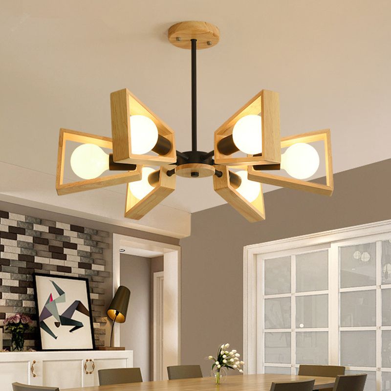Timber Sputnik Pendant Light Fixture | ribuella