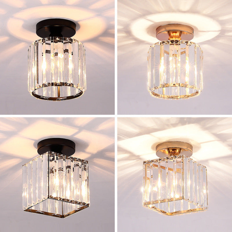 Stonel Modern Crystal Metal Ceiling Light, 3 Color Options