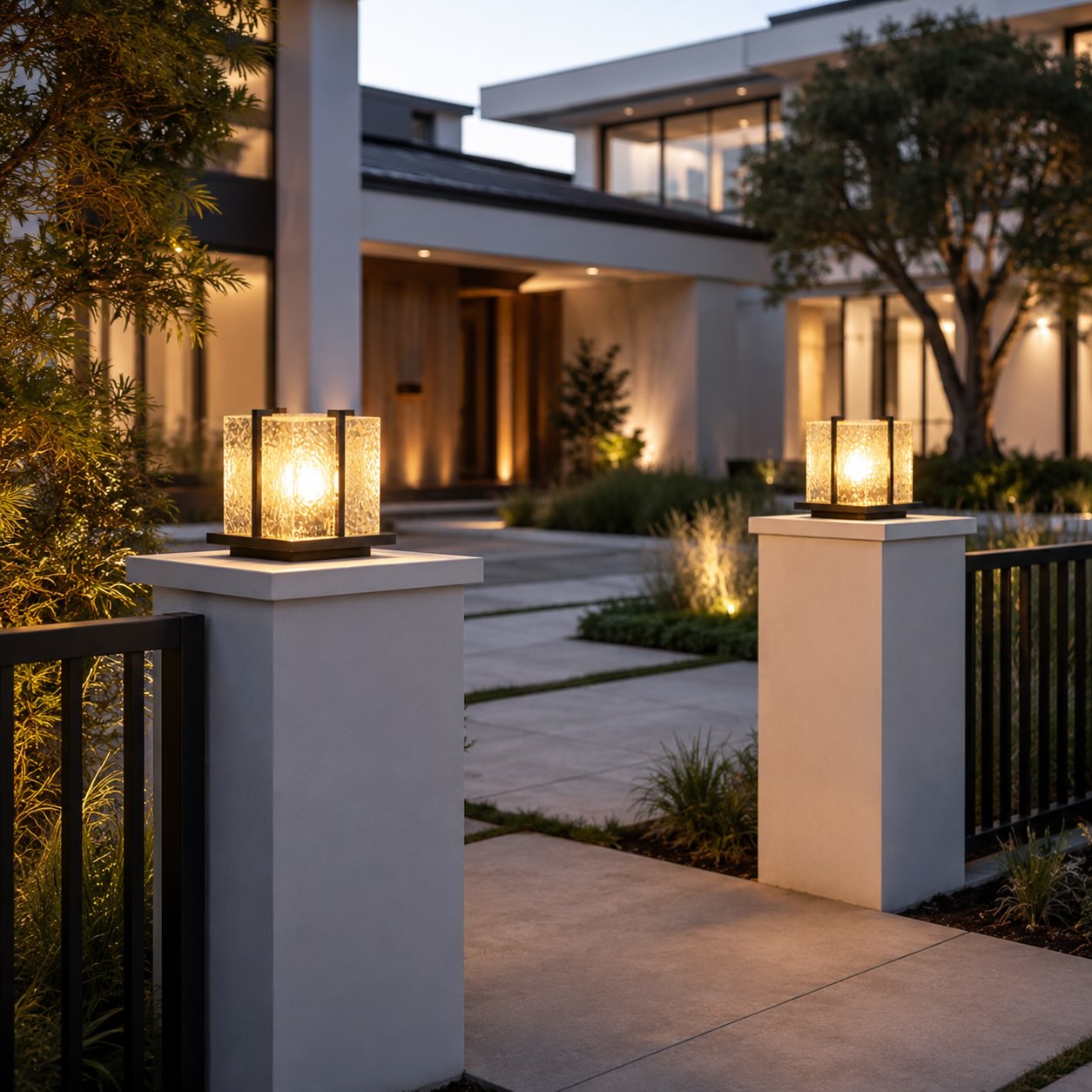 Modern Outdoor Wall Light Stainless Steel Structure 12W LED IP55 Waterproof Garden Illumination | ribuella