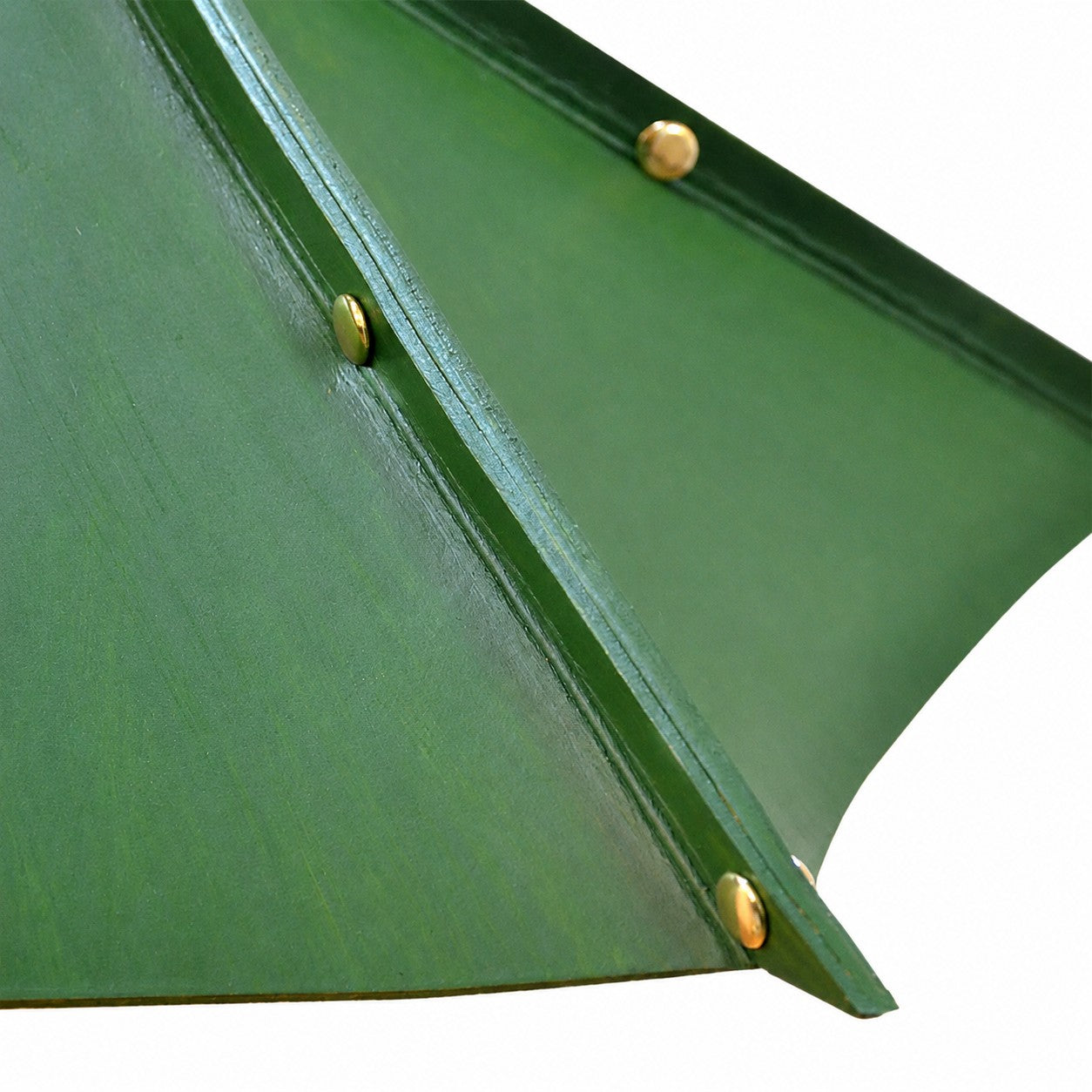 Compact Folded Leather Pendant Lamp, Warm Vintage Glow, Raised Seam Details