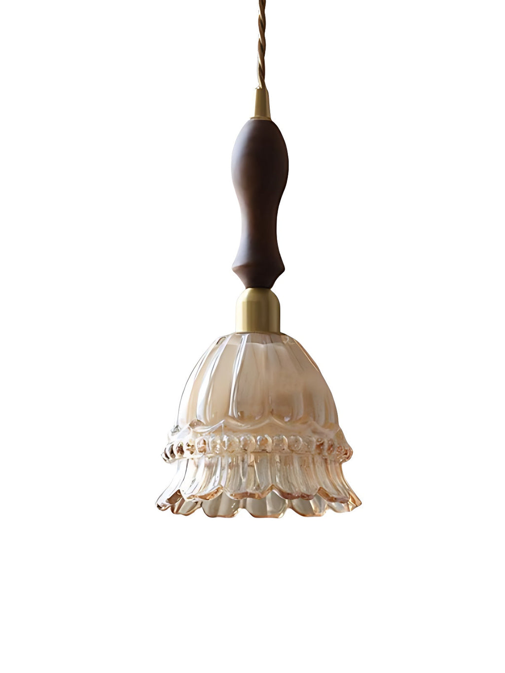 Glass Jellyfish Pendant Light M38, French Pastoral, Compact