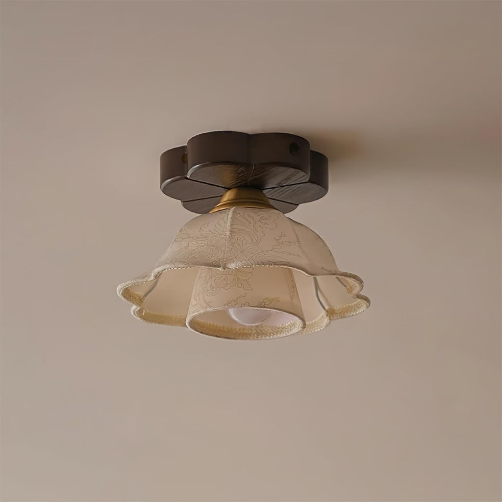 Garcia Flower Ceiling Light, Scalloped Floral Design, Soft Ambient Glow