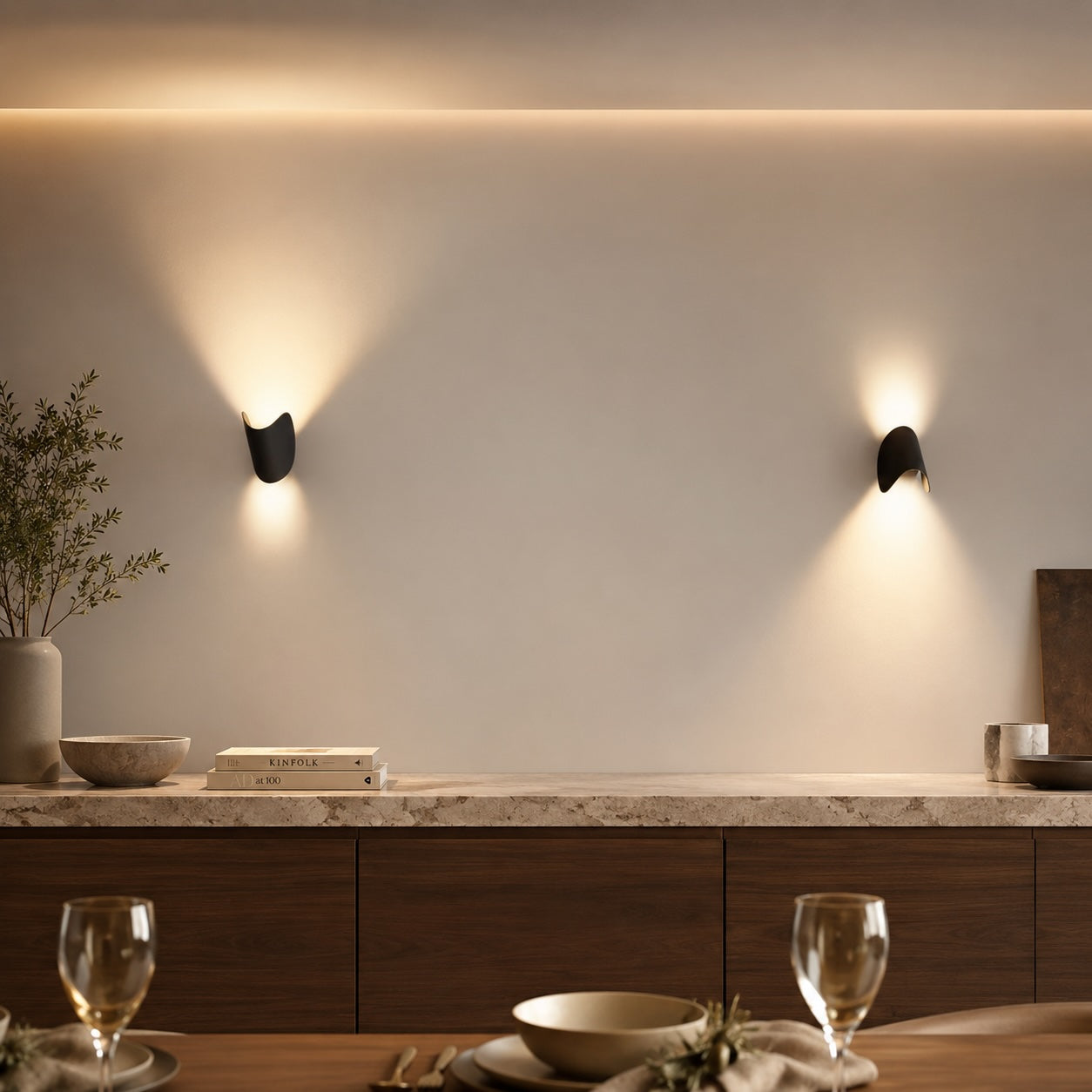Modern Wall Light Adjustable Aluminum LED Up Down Fixture Dimmable Energy Efficient | ribuella