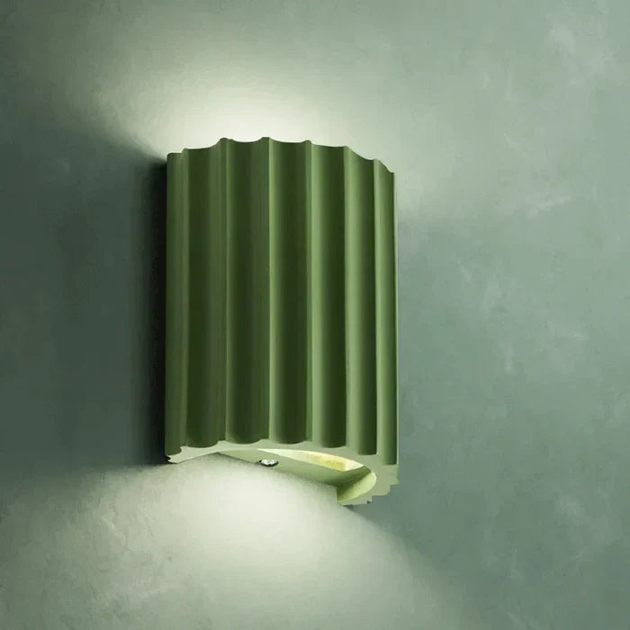 Resin Wall Light with Ribbed Shade – Modern Interior Styling | ribuella