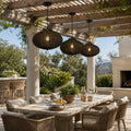 Waterproof Retro Pendant Light Adjustable Hanging Rattan Outdoor LED Warm White 4W | ribuella