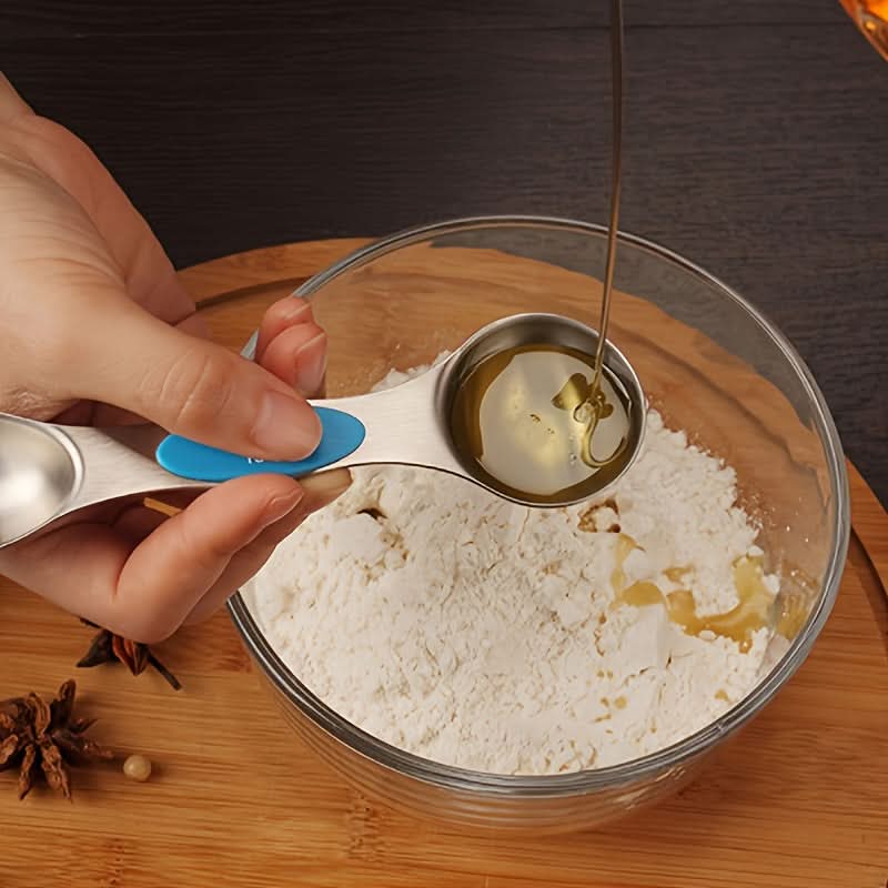 Set of Magnetic Measuring Spoons in Stainless Steel | ribuella