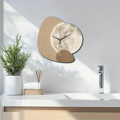 TimberCraft - Exquisite Wooden Wall Clock with Gold Accents | ribuella