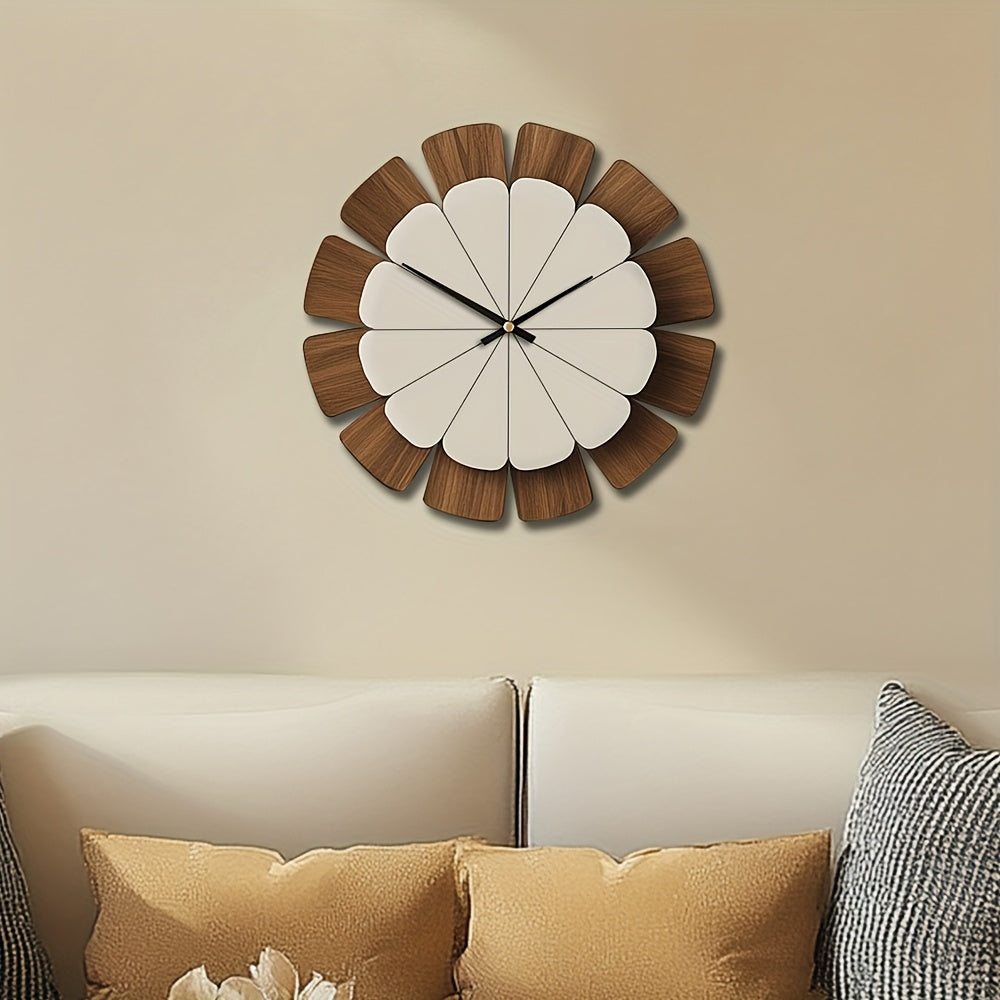 ساعة حائط خشبية أنيقة وصامتة من Serenity Circle | ribuella