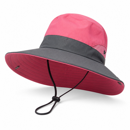 UPF 50 Breathable Foldable Sun Hat (Ponytail Hole & Chin Strap) | ribuella