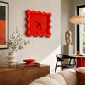 Modern Wall Clock Round Design Wall Mounted ABS Plastic Silent Movement 30cm | ribuella