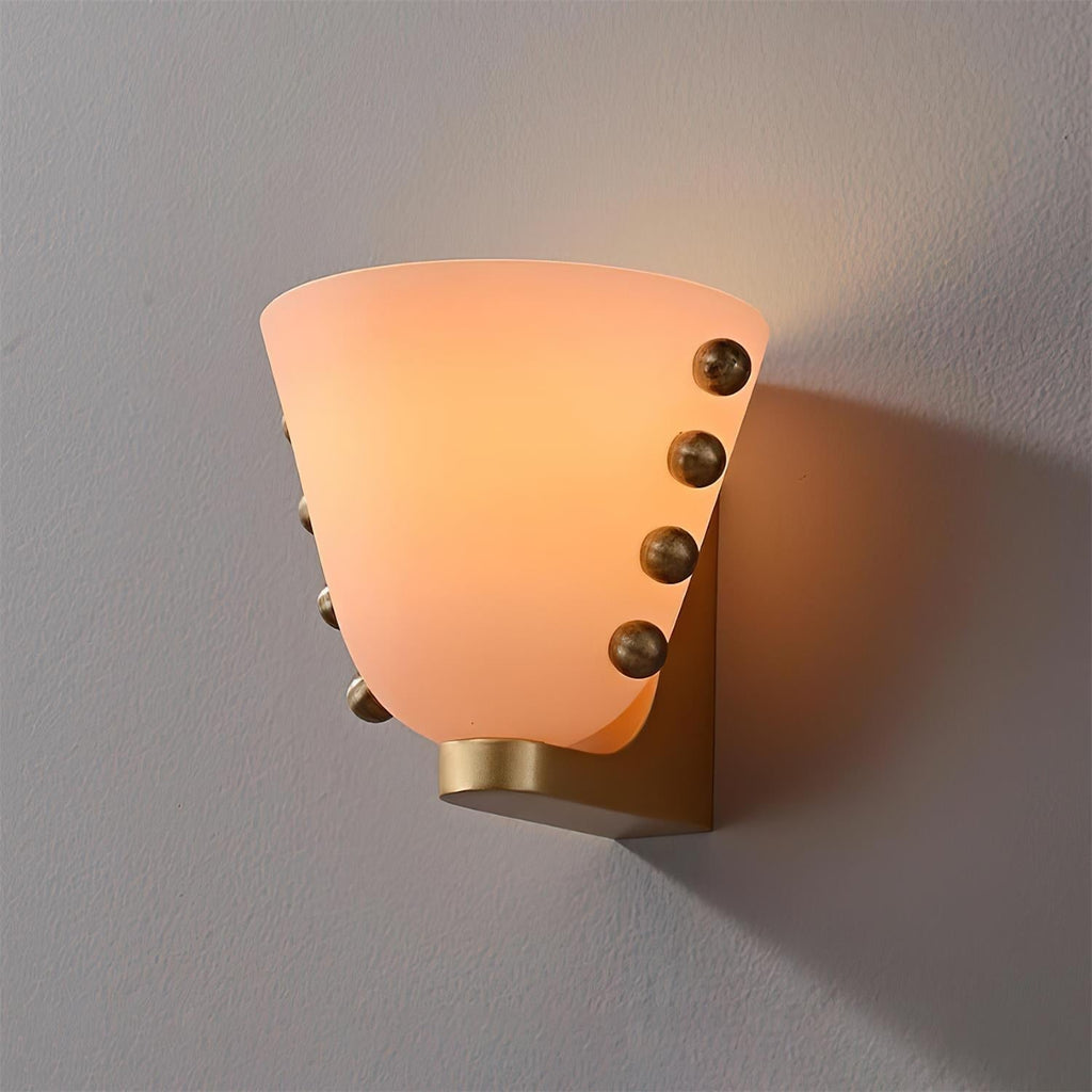 Gemma Asymmetrical Layered Shade Wall Lamp Sculptural Profile