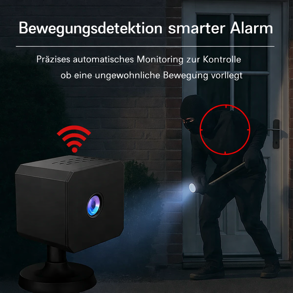 Beveiligingscamera - Ultra HD 4K-infraroodnachtzicht - Werkt op batterijen - SafeCam Pro | ribuella