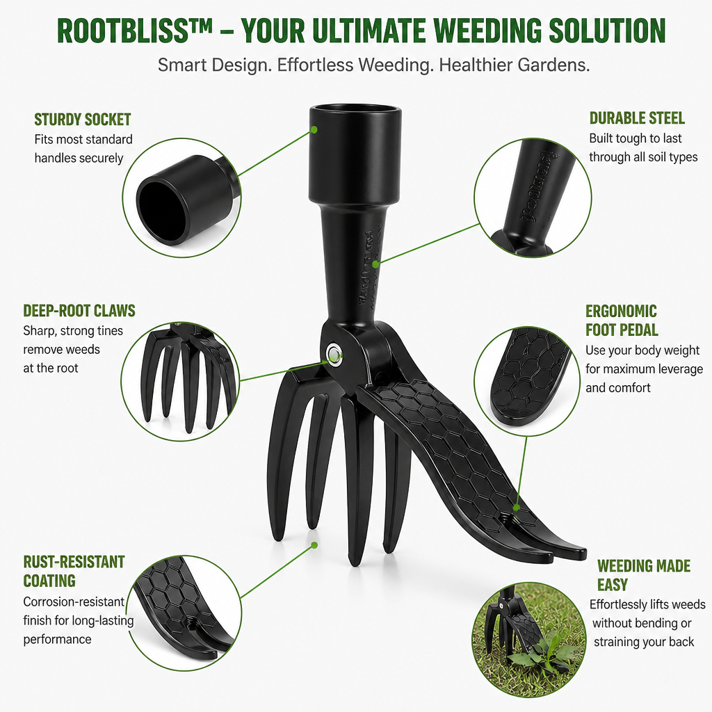 RootBliss | Effortless Weed-Free Gardens Without Back Pain or Chemicals | ribuella