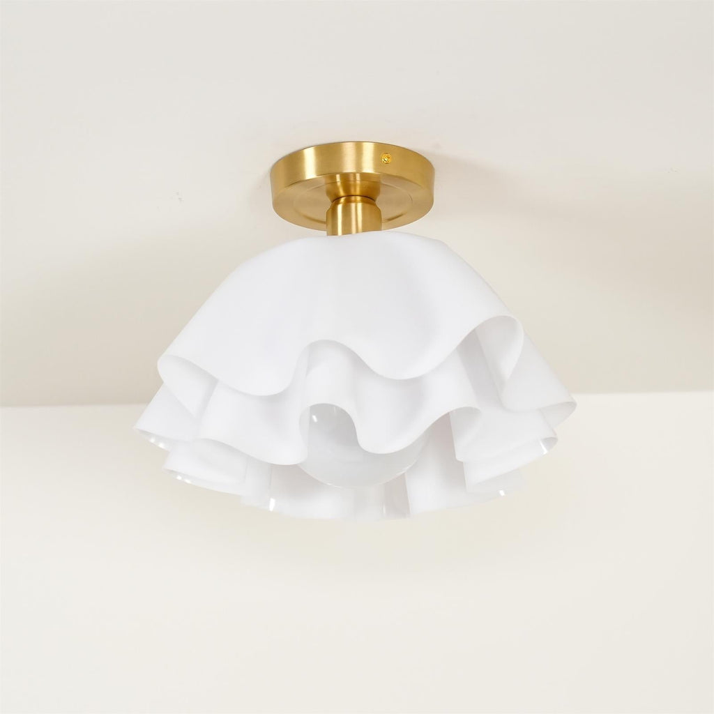 Gailon Contemporary Pleated Drum Ceiling Light Fixture