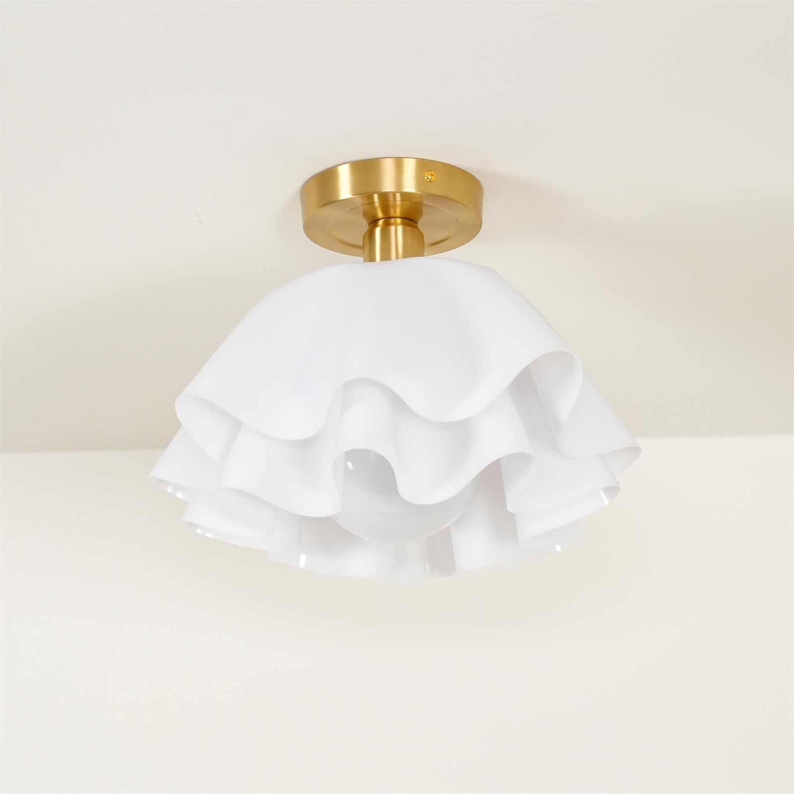Gailon Contemporary Pleated Drum Ceiling Light Fixture