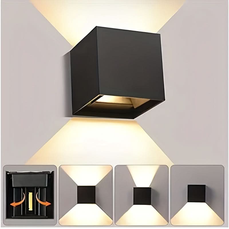 Lampă de perete pătrată pentru exterior - Design vertical și orizontal | ribuella