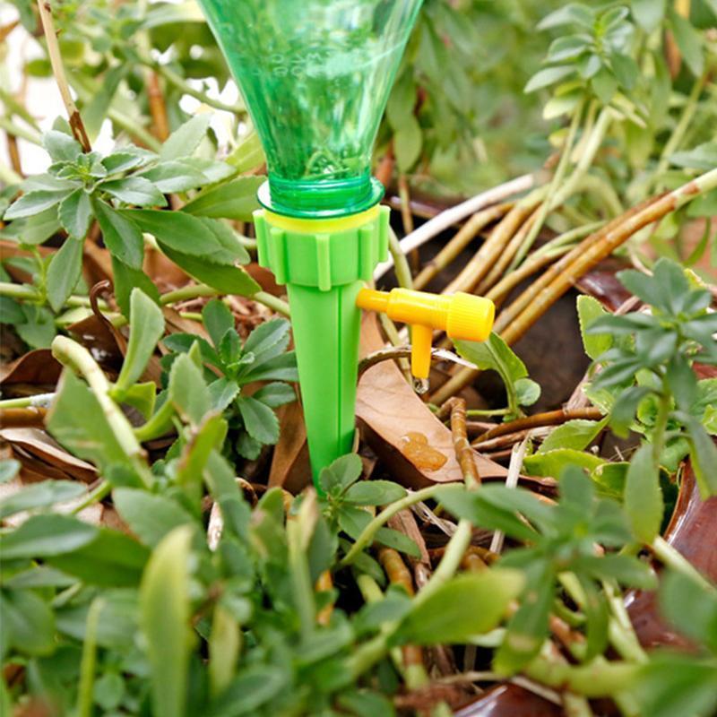 Set of 6 Plant Watering Devices with Bottle Adapter and Control Valve | ribuella